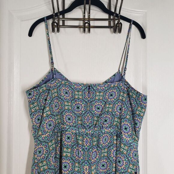 J. Crew Factory Dress Womens 12 Green Mini Seaside Cami Pockets Spaghetti Strap - Picture 15 of 16